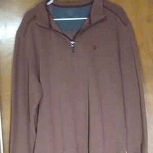 Men's Brown Half-Zip Sweater